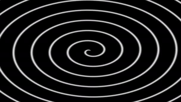 Máscara de anillos de lazo de patrón espiral único — Vídeos de Stock