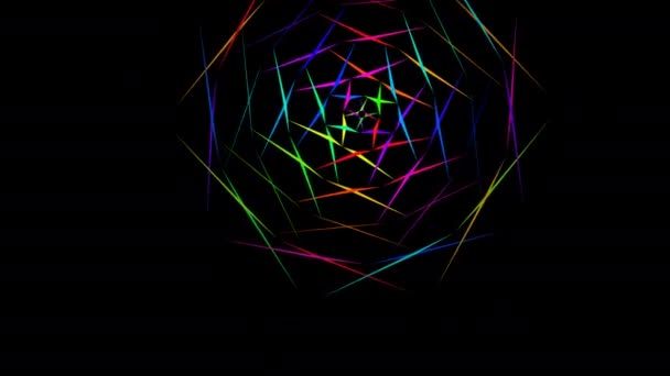 Colores de fragmentos brillantes Ejes de patrón de luz — Vídeos de Stock