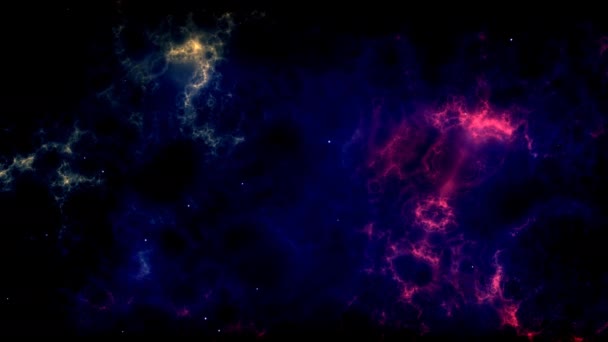 Туманність плаває в далекому глибокому космосі — стокове відео