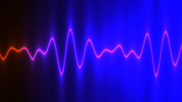Sound Wave Audio Line Waveform Moving West — стоковое видео