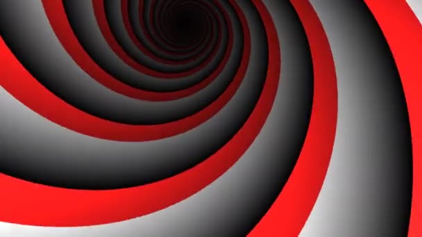 Tunnel of Red and Grey Razor Sharp Spiral Inner Auger — Stock Video