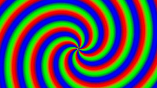 螺旋形图样颜色变化的涡旋涡旋样带 — 图库视频影像
