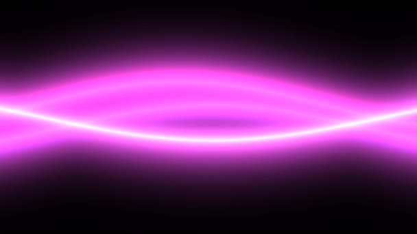 Stuha růžového světla proudící vodorovně nízkým posunem frekvence — Stock video