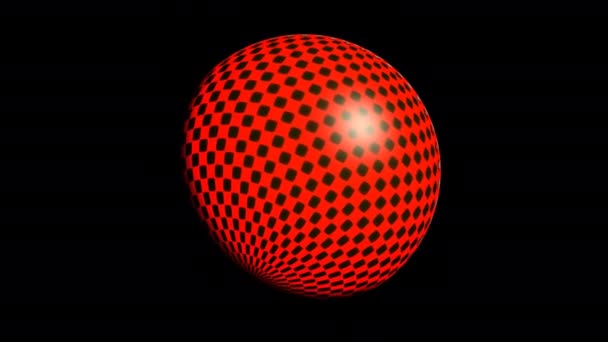 Caixa de impressão de esfera com quadrados de fusão na superfície — Vídeo de Stock