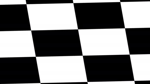 Chequered Checkered vlag patroon Panning verplaatsen — Stockvideo