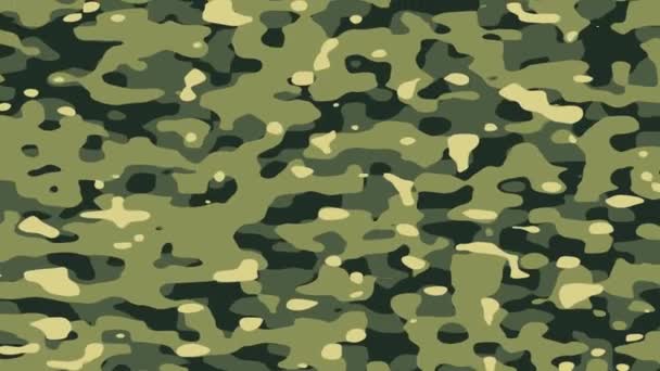 Forest Camo Camouflage Moving Panning View — Stock Video