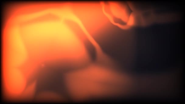 Queimando laranja fogo de fumaça quente abstrato — Vídeo de Stock