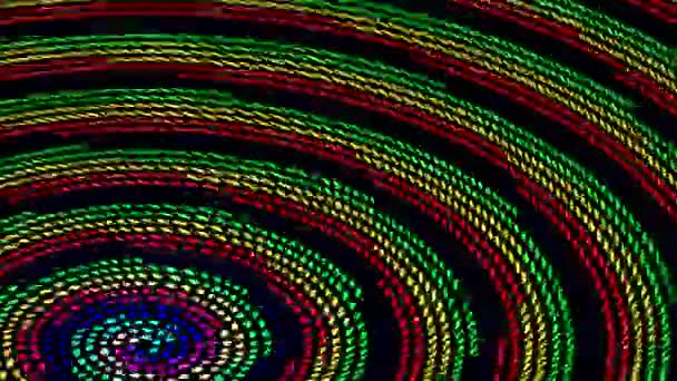 Net van gekleurde stippen Express Spinning naar buiten Afrikaanse kleuren — Stockvideo