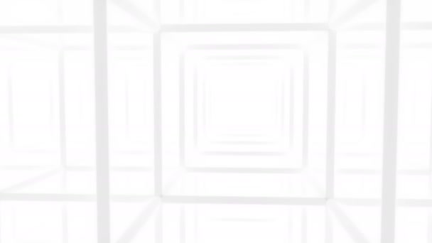 Gaiola de grade macia Cubo cúbico interminável interior — Vídeo de Stock