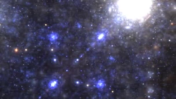 Langzaam hijgend over Deep Space Starfield — Stockvideo