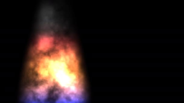 Feu de flamme de gaz à combustion unique abstrait — Video