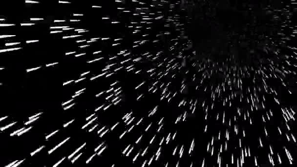 Flyout attraverso un tunnel di luce stellare Passing Viewer rapidamente — Video Stock