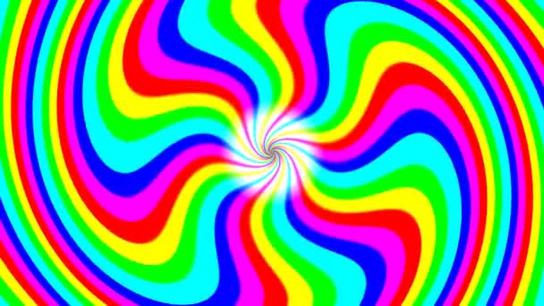 Candy Hot Childlike Warm Pulsing Twisted Pair Rainbows — Stock Video