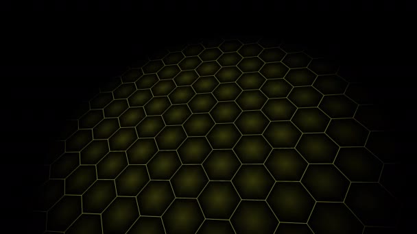 Hexagone hexagonal hexagonal grille de vue isométrique Pov grille stratégie socle — Video