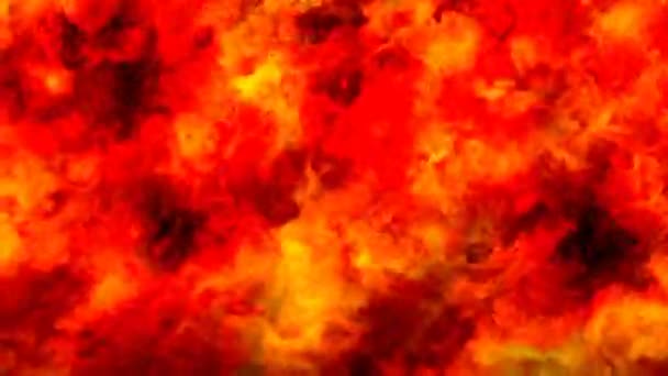 Горящие раскаленные волны пламени — стоковое видео