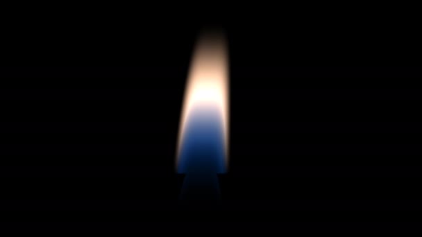 Малий спалювання Lng Gas Гарячий зайчик полум'я Наука Свічка Свічка Спалювання — стокове відео