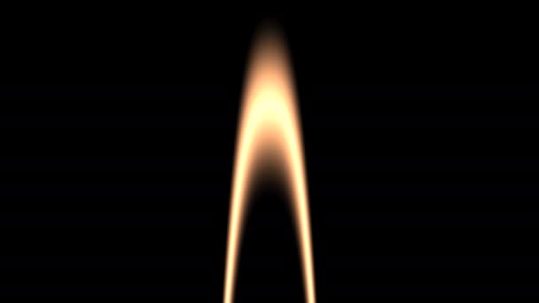 Hořící Lng Gas Flickering Candle Arc — Stock video
