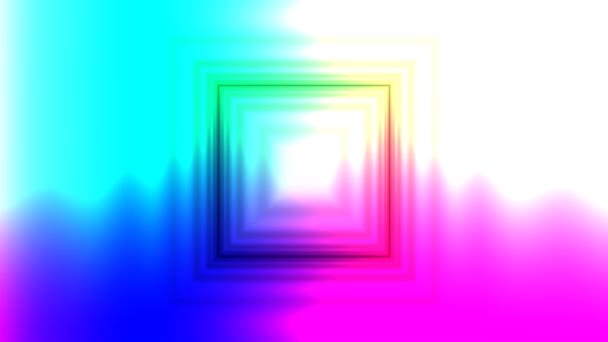 Centraal vierkant paneel met rimpelende rimpel geslacht thema vergelijking kleuren — Stockvideo