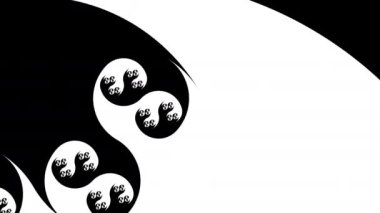 Fraktal Yin Yang Sembolleri Canlandırma Maskesi