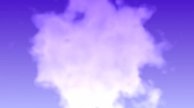 Tek Yuvarlak Bulut Topu Geçiş Görünümü Duman Yığını