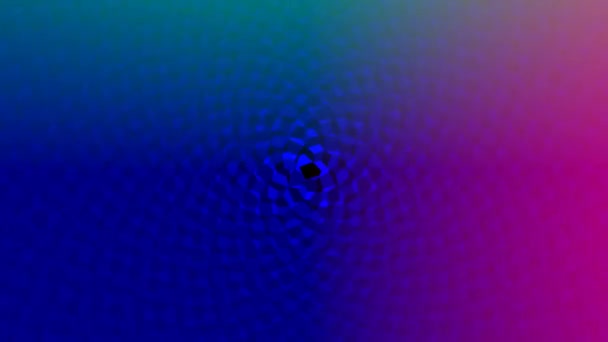 Σχήματα κυττάρων που κινούνται μακριά από τις καθαρές άκρες των μπλε ροζ ματιών πολυγωνικό — Αρχείο Βίντεο