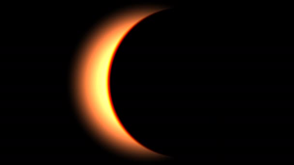 Eclipse Lunar Solar Moving Planet Before Sun Star Shine Light — Videoclip de stoc