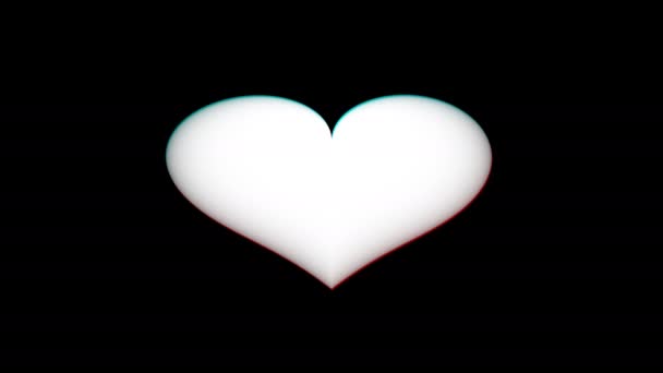 Wobbly Wobble Love Heart Elastic Broken Bounce Back Maquillaje Socios Amantes — Vídeo de stock