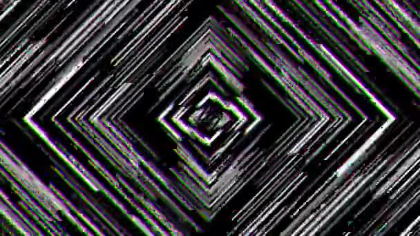 Glitch Diamond Rhombus Transition Wipe keret mozgó rudak négy Split — Stock videók