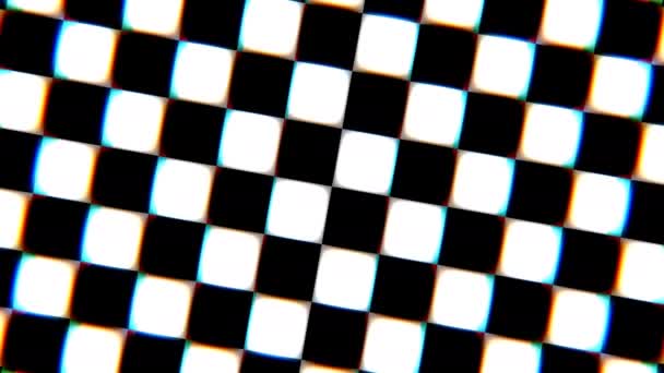 Checkerboard plattform roterande kanter blandade mjukare konstiga kontroller — Stockvideo