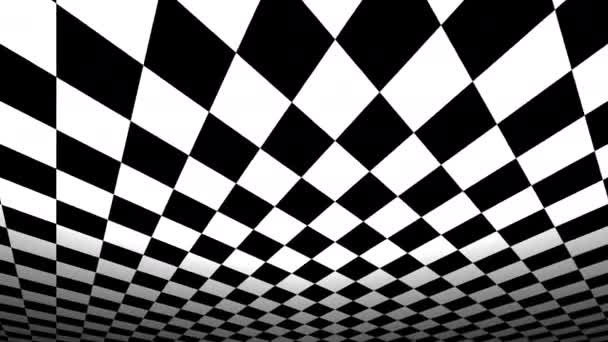 Comprobadores de techo de piso superior e inferior Checker Checkerboard — Vídeo de stock
