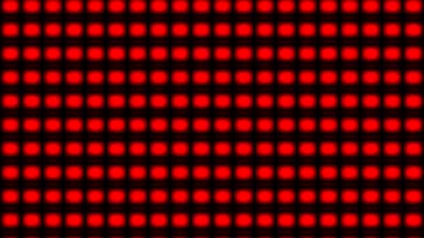 Grade de luzes vermelhas subdivisões divisórias para segmentos — Vídeo de Stock