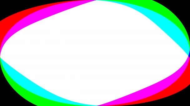 Central vit panel Omgiven av markerade färger för Rgb additiv färg — Stockvideo