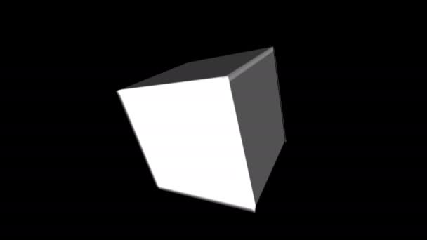 Box Cube Juddering Mírně čtvercová maska — Stock video