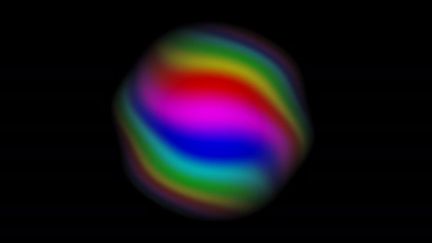 Planetoide del globo sferico dello spettro spettrale arcobaleno — Video Stock