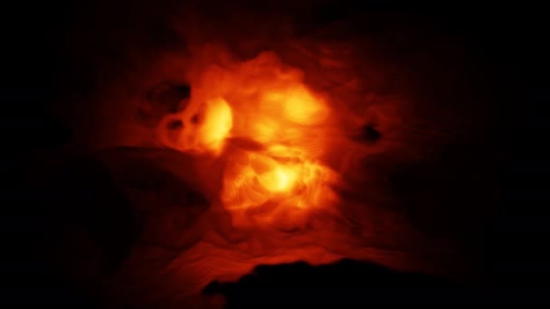 Duman Yanan Ateş Fırtınası Hareketli Alev Sisi — Stok video