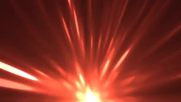 Exploderende gloeiende nucleaire ontploffing gloeiende hete oranje vuur Blast Beam uit de bodem — Stockvideo