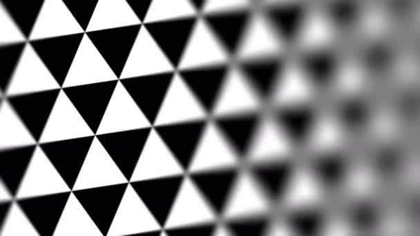 Движущаяся глубина фокуса на сетке треугольников — стоковое видео