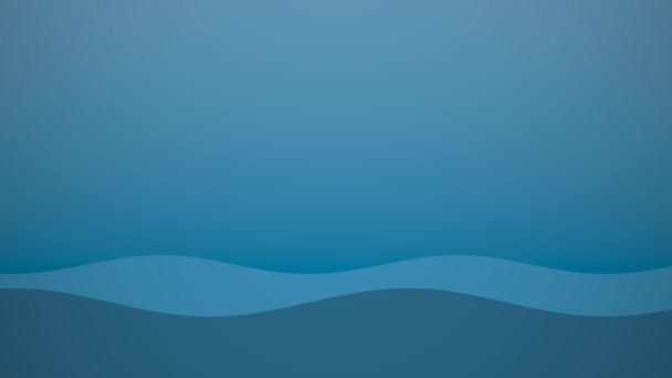 Streszczenie Czysty niebieski Corporate Finance Landscape Moving Ocean Surface Wave — Wideo stockowe