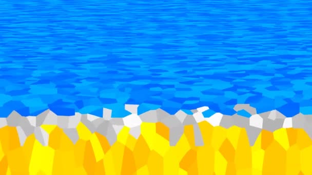 Abstract kustlijn strand kust zee golf schuim surfen concept — Stockvideo