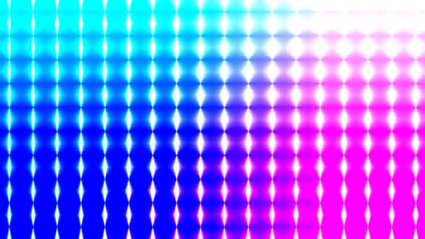 Bright Pink and Blue Cells of Light Flashing Interactions — Stock video