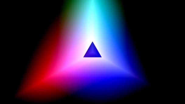 Τρίγωνο Λαμπερό Φως Εκπέμπει Mod Φωτισμός Πίσω — Αρχείο Βίντεο