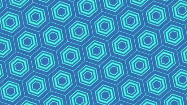 Hexes Hexagons in a Grid Moving Diagonally Past Viewer — Stok Video