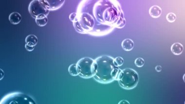 Düşen Yavaş Baloncuklar Sıvı Patern Toplar