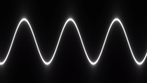 Máscara de progressão móvel de forma de onda de onda senoidal única lisa — Vídeo de Stock