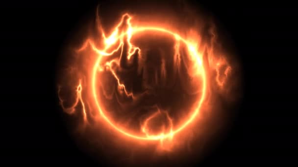 Brandende ring van vuur oog verbrand ster heet — Stockvideo