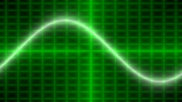 Moving Waveform Sine Wave Moving Across Oscilloskop skärm — Stockvideo