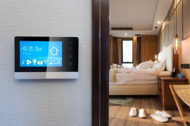 akıllı ekran akıllı ev ve modern yatak odası