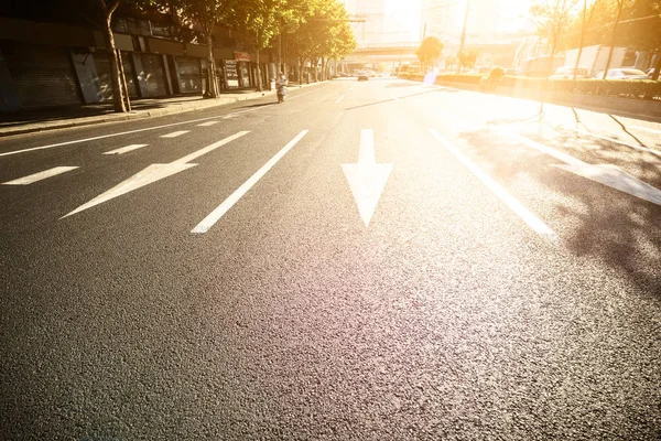 Asphaltstraße Der Modernen Stadt — Stockfoto