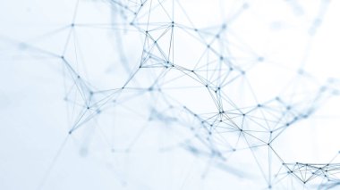 Çokgen alanı düşük poli arka plan noktalar ve çizgiler bağlanma ile soyut. Bağlantı yapısı. 3D render.