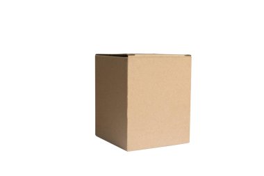  Beyaz arka plan üzerinde çeşitli karton kutu